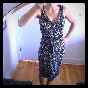 DVF Classic Print Wrap Dress, Size 6